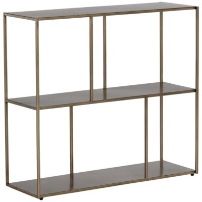 Alternative view of Eiffel Low Bookcase - Medium - Antique Brass