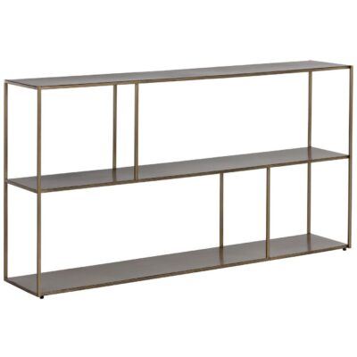 Alternative view of Eiffel Low Bookcase - Large - Antique Brass