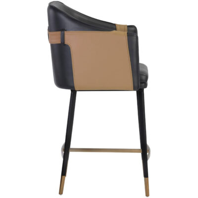 Alternative view of Carter Counter Stool - Napa Black / Napa Cognac