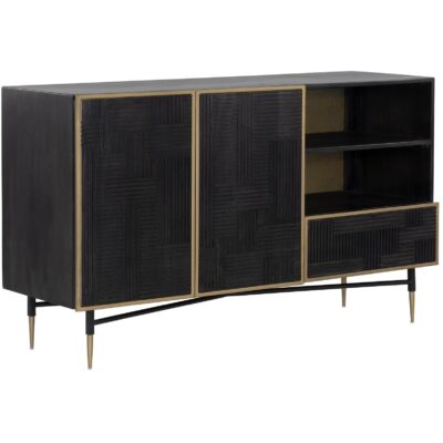 Alternative view of Markwood Sideboard - Brass - Dark Brown