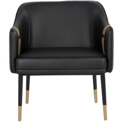 Alternative view of Carter Lounge Chair - Napa Black / Napa Cognac