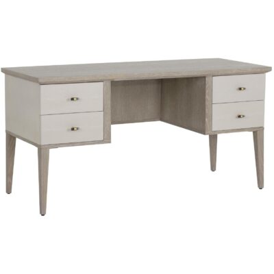 Alternative view of Pattinson Desk - White Ceruse - Oyster Shagreen