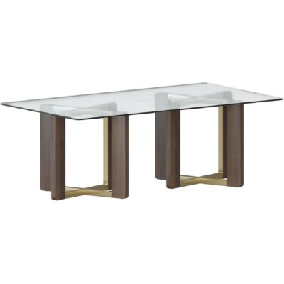 Alternative view of Rejane Dining Table Base - Gold - Raw Umber