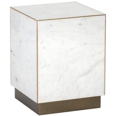 Alternative view of Daines End Table - White Marble