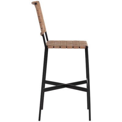 Alternative view of Omari Barstool - Suede Light Tan Leather
