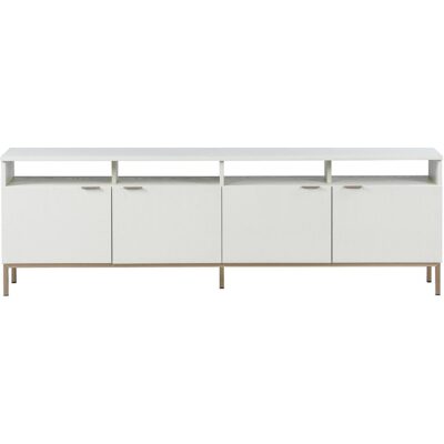 Alternative view of Ambrose Modular Media Console And Cabinet - Champagne Gold - Cream