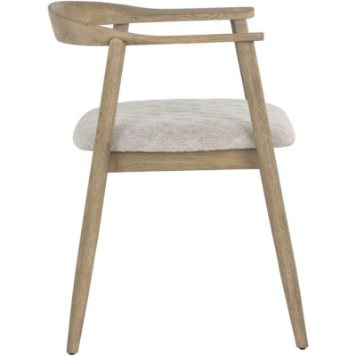 Alternative view of Jeremy Dining Armchair - Weathered Oak - Dove Cream