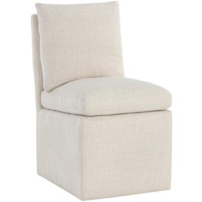 Glenrose Wheeled Dining Chair - Effie Linen