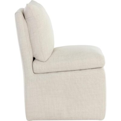 Alternative view of Glenrose Wheeled Dining Chair - Effie Linen
