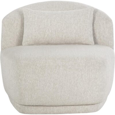Alternative view of Soraya Swivel Armless Chair - Dove Cream