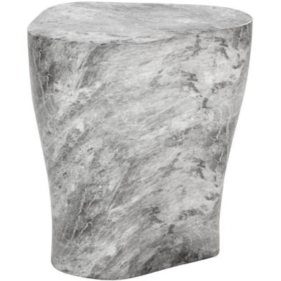 Alternative view of Dali End Table - Large - Marble Look - Grey