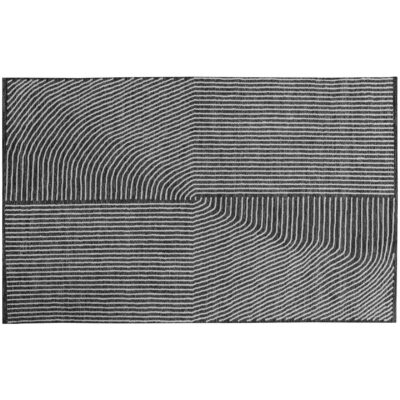 Serene Hand-Woven Rug - Black / White - 5' X 8'
