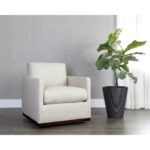 Portman Swivel Lounge Chair - Effie Linen - Image 5