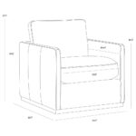Portman Swivel Lounge Chair - Effie Linen - Image 9