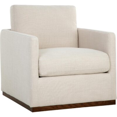 Portman Swivel Lounge Chair - Effie Linen