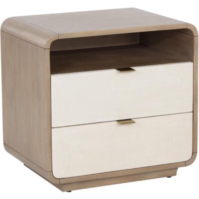 Alternative view of Kayden Nightstand - Oyster Shagreen
