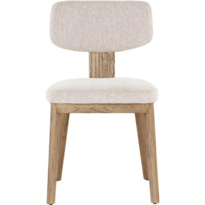 Alternative view of Rickett Dining Chair - Weathered Oak - Dove Cream