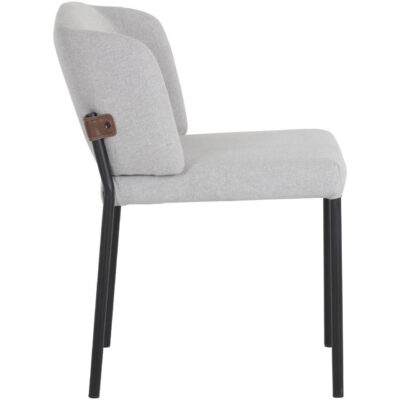 Alternative view of Pearce Dining Chair - Light Grey / Bravo Cognac