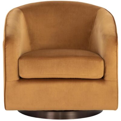 Alternative view of Hazel Swivel Lounge Chair - Dark Bronze - Gold Sky