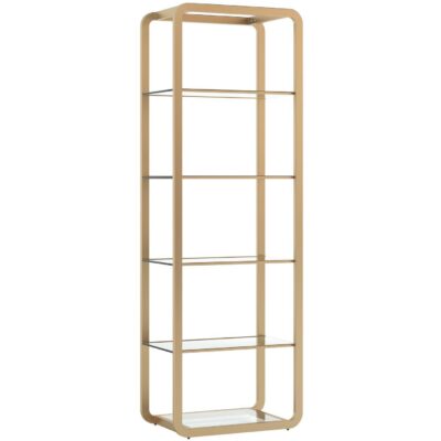 Ambretta Bookcase - Small - Gold / Clear