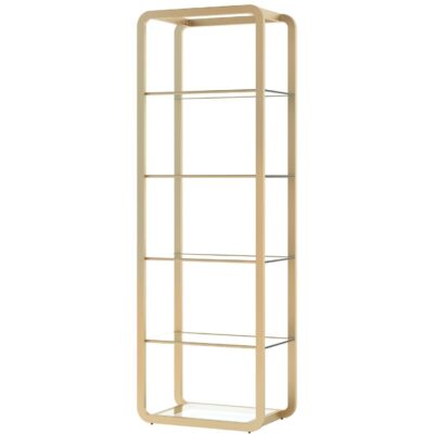 Alternative view of Ambretta Bookcase - Small - Gold / Clear