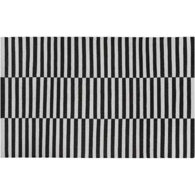 Zigby Hand-Woven Rug - Black / Ivory - 6' X 9'