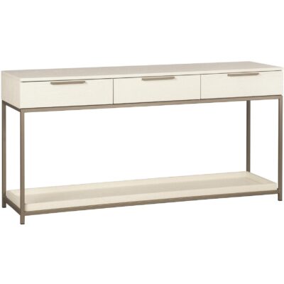 Rebel Console Table With Drawers - Champagne Gold - Cream