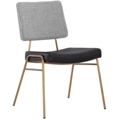 Brinley Dining Chair - Gold - Nightfall Black / Chacha Grey