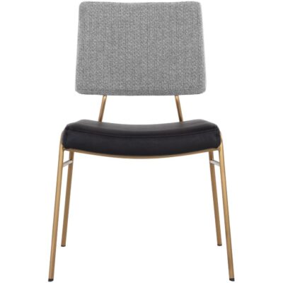 Alternative view of Brinley Dining Chair - Gold - Nightfall Black / Chacha Grey