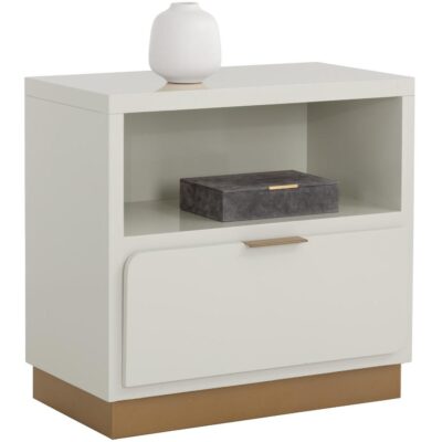 Jenkins Nightstand - High Gloss Cream