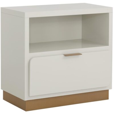 Alternative view of Jenkins Nightstand - High Gloss Cream