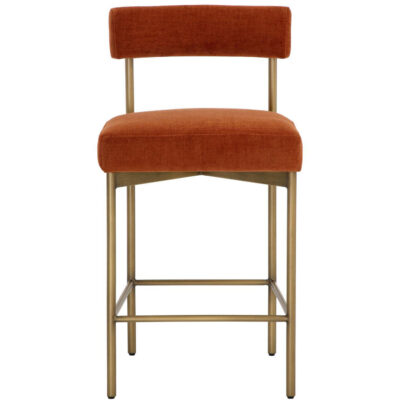 Alternative view of Seneca Counter Stool - Antique Brass - Danny Rust