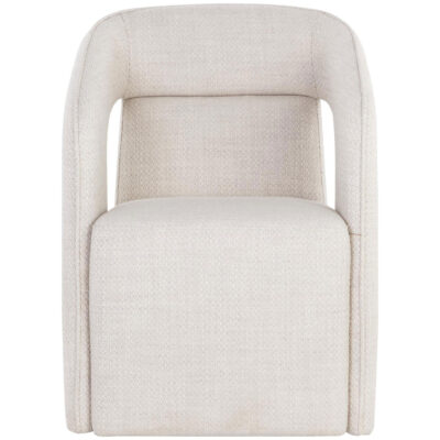 Alternative view of Kendrick Wheeled Dining Armchair - Moto Stucco