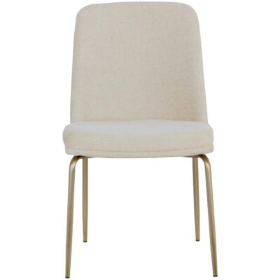 Alternative view of Zeke Dining Chair - Antique Brass - Bergen Ivory