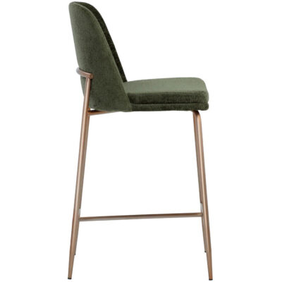 Alternative view of Zeke Counter Stool - Antique Brass - Bergen Olive