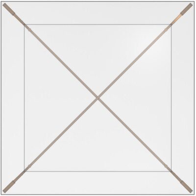 Alternative view of Xavier Coffee Table - Square - Antique Brass