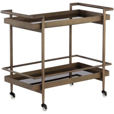 Alternative view of Livingston Bar Cart - Antique Brass