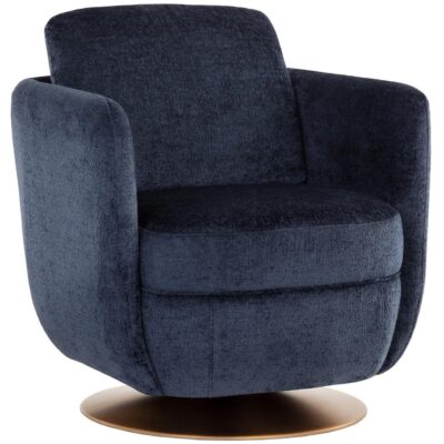 Gilley Swivel Lounge Chair - Bergen Navy