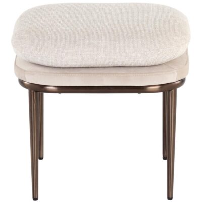 Alternative view of Koffi Stool - Dark Bronze - Chacha Cream / Meg Taupe