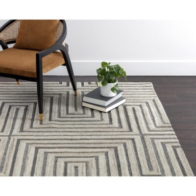 Alternative view of Oslow Hand-Tufted Rug - Beige / Grey - 10' X 14'