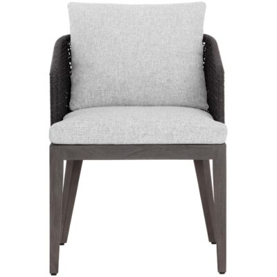 Alternative view of Capri Dining Armchair - Smoke Grey - Copacabana Marble