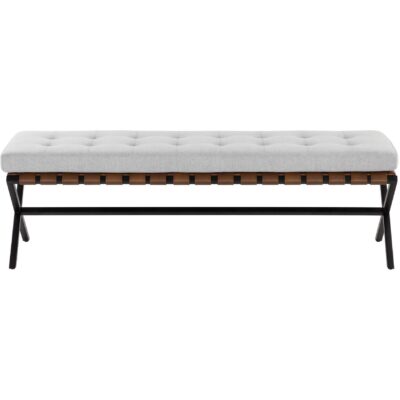 Alternative view of Kenji Bench - Small - Black - Mina Light Grey