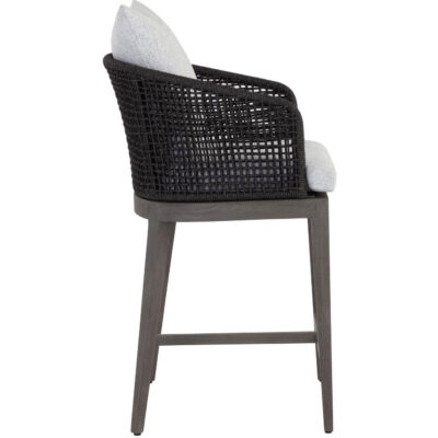 Alternative view of Capri Counter Stool - Smoke Grey - Copacabana Marble