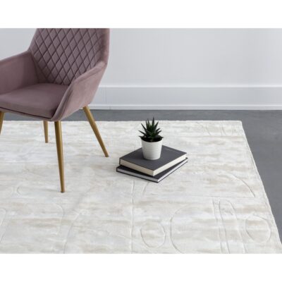 Alternative view of Caruso Hand-Loomed Rug - Cream / Ivory - 6' X 9'