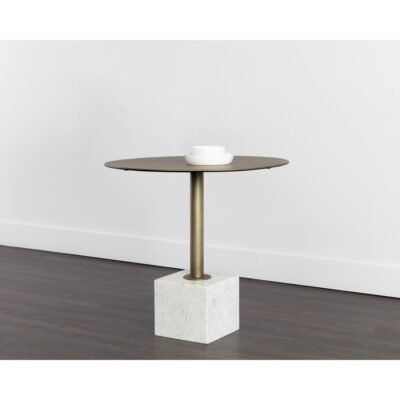 Kata Bistro Table - White Marble - 32"