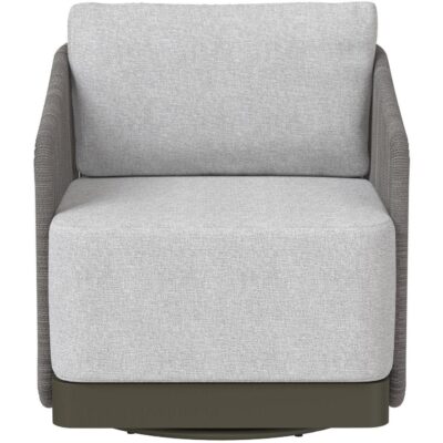 Alternative view of Allariz Swivel Armchair - Warm Grey - Gracebay Light Grey