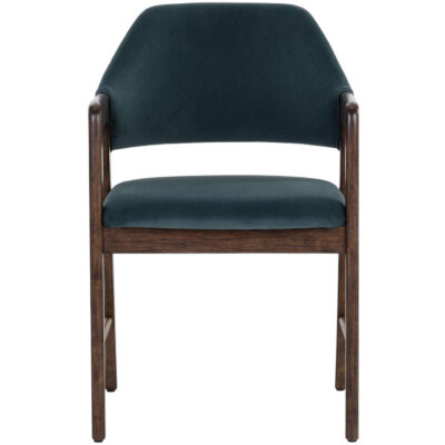Alternative view of Milton Dining Armchair - Smoke Acacia - Meg Dusty Teal
