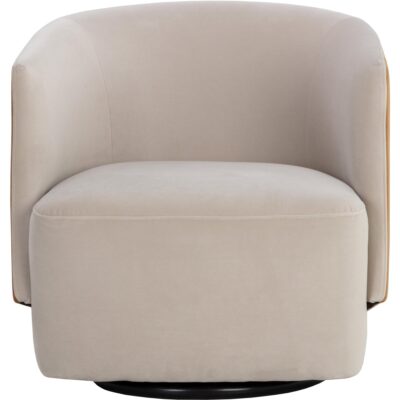 Alternative view of Sarina Swivel Lounge Chair - Meg Taupe / Meg Gold