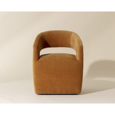 Alternative view of Lloret Wheeled Dining Armchair - Danny Amber