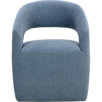 Alternative view of Lloret Wheeled Dining Armchair - Danny Iceberg